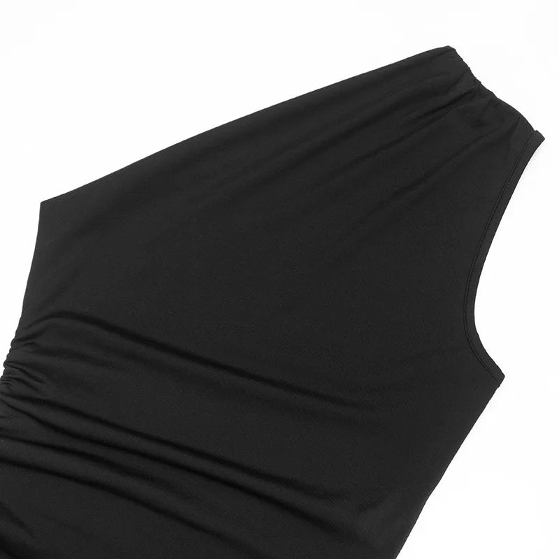 Sheer Off-Shoulder Backless Maxi Dress