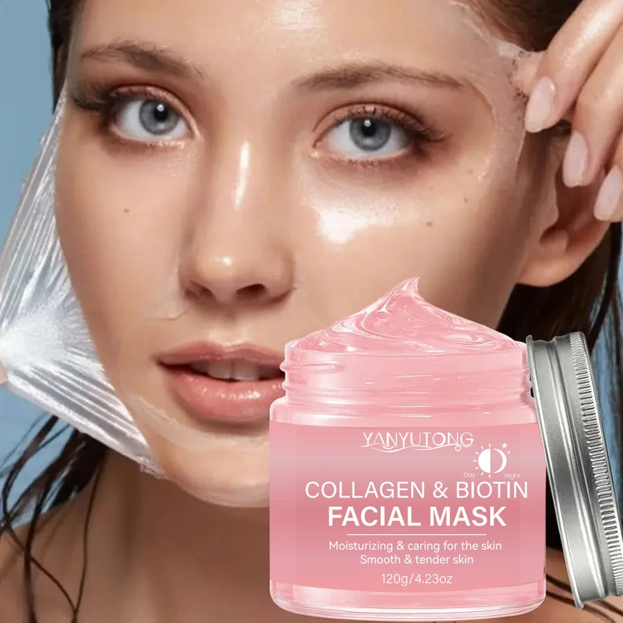 Biotin Collagen Peel-Off Face Mask – Deep Hydration Day & Night Care