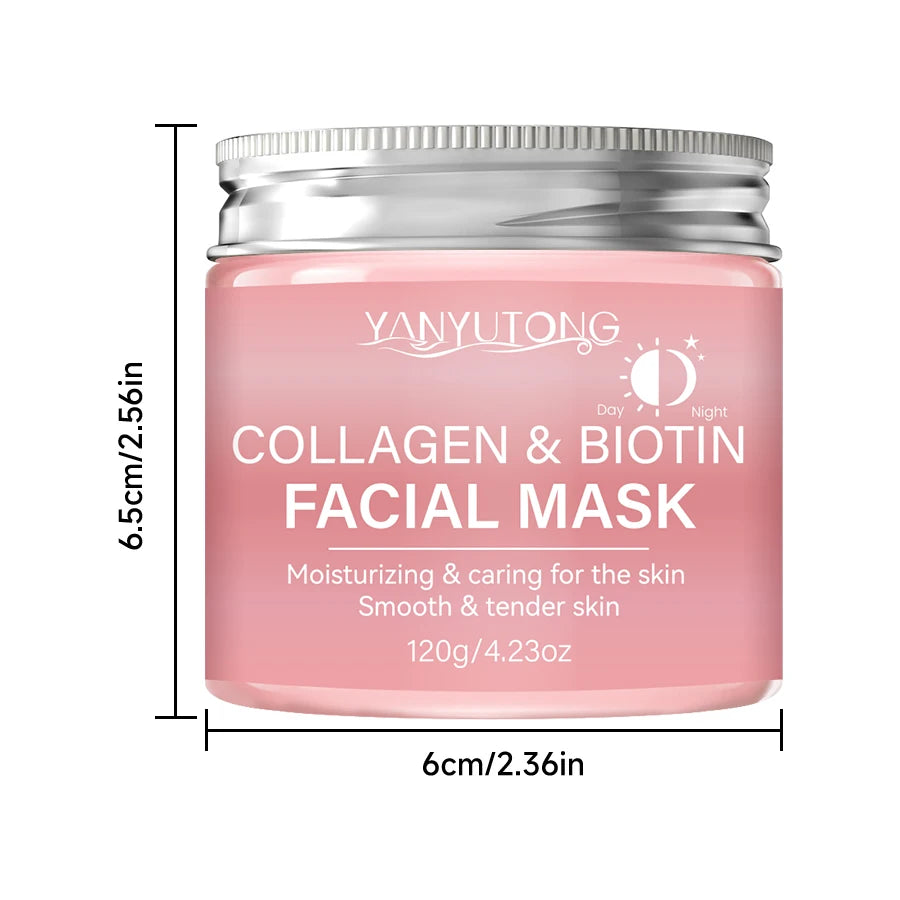 Biotin Collagen Peel-Off Face Mask – Deep Hydration Day & Night Care