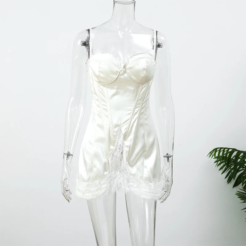 Sweetheart Lace Corset Mini Dress!