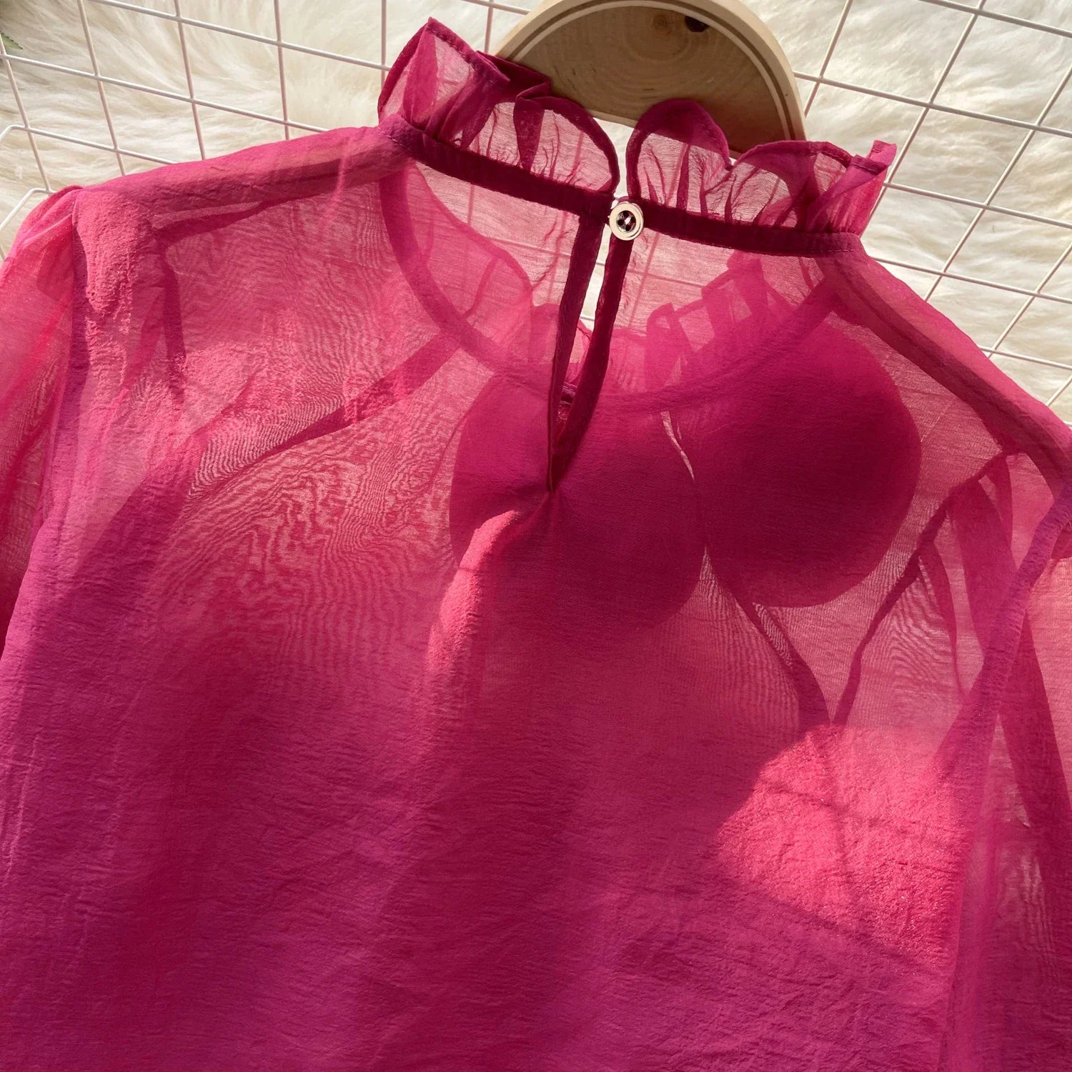 **Chic Ruffle Chiffon Blouse**