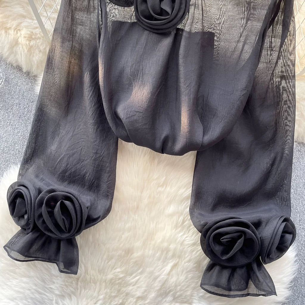 **Chic Ruffle Chiffon Blouse**