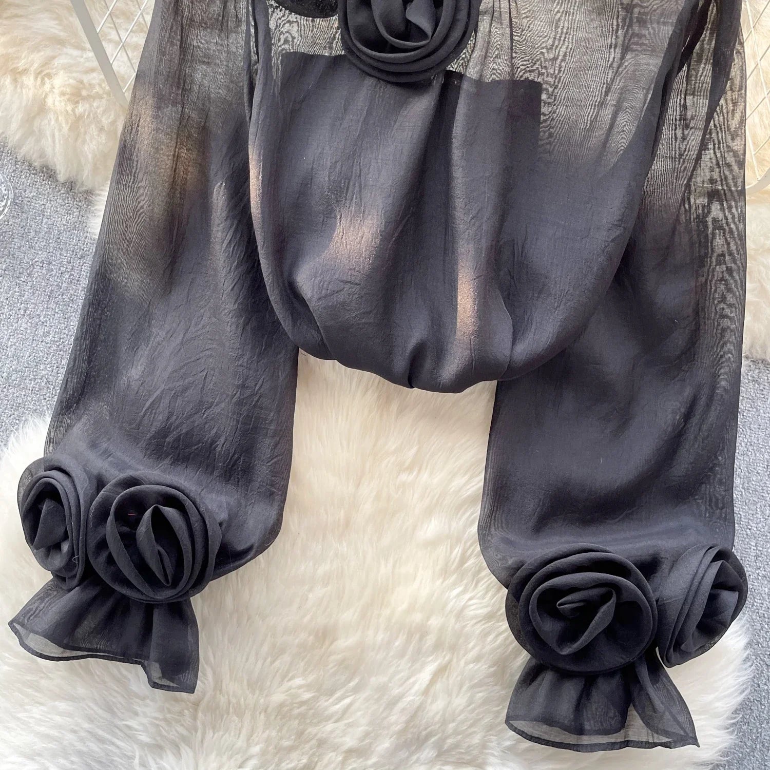 **Chic Ruffle Chiffon Blouse**