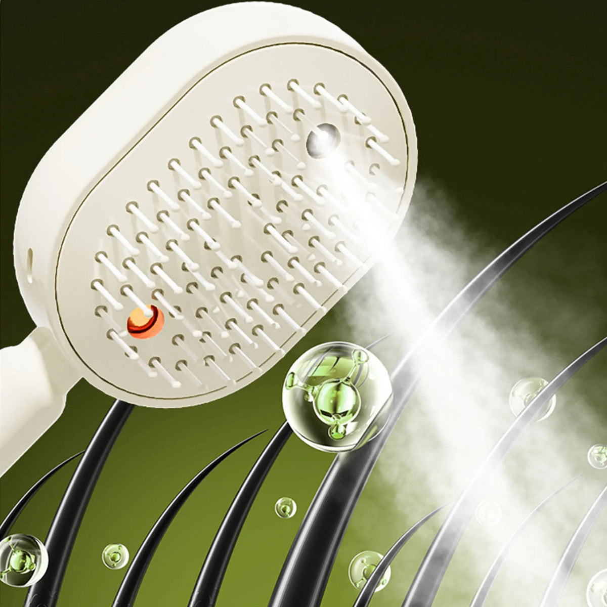 USB-C Steam Styling Brush for Smooth, Frizz-Free Hair
