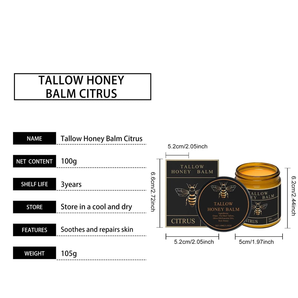 Tallow Honey Glow Cream – Deep Hydration & Firming Care.