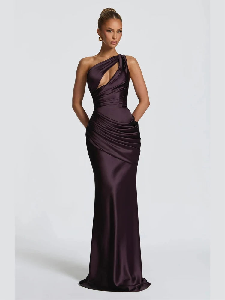 Elegant cinching Split Maxi Dresses Summer Party Gowns 2026