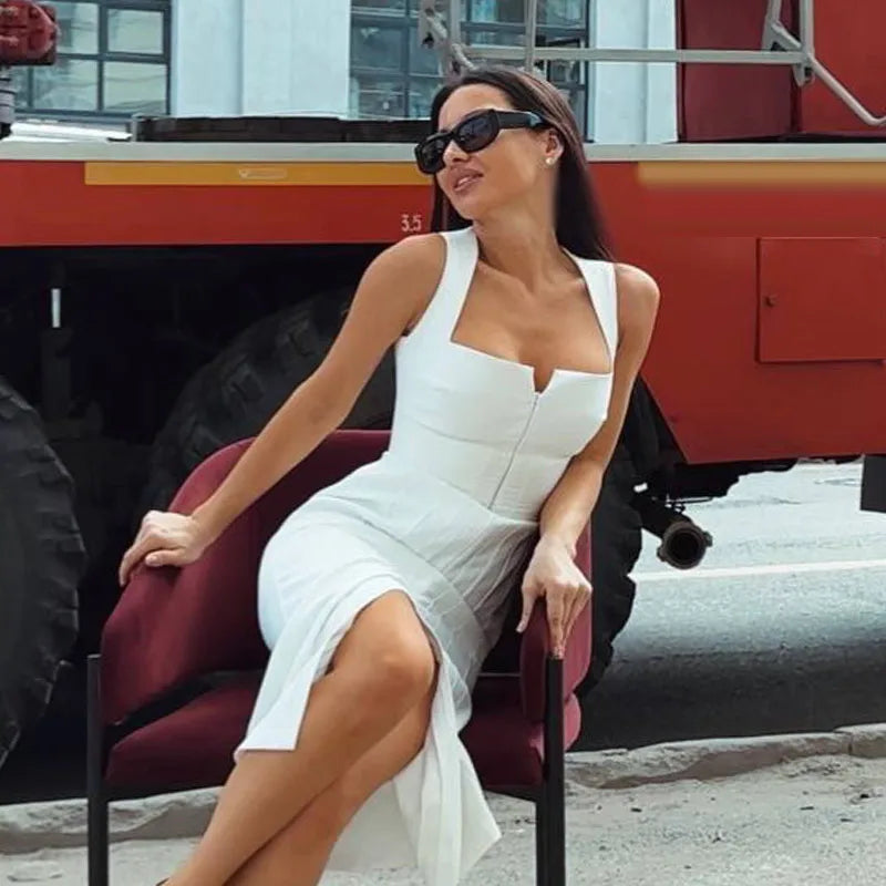 Elegant Single-breasted Blazers Dress 2026 Summer New Slim Waist-cinching Short Sleeve Lapel Long Robes Women's Solid Streetwear