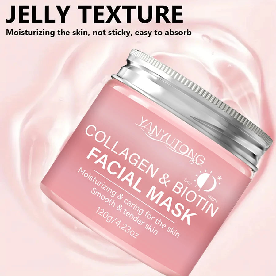 Biotin Collagen Peel-Off Face Mask – Deep Hydration Day & Night Care
