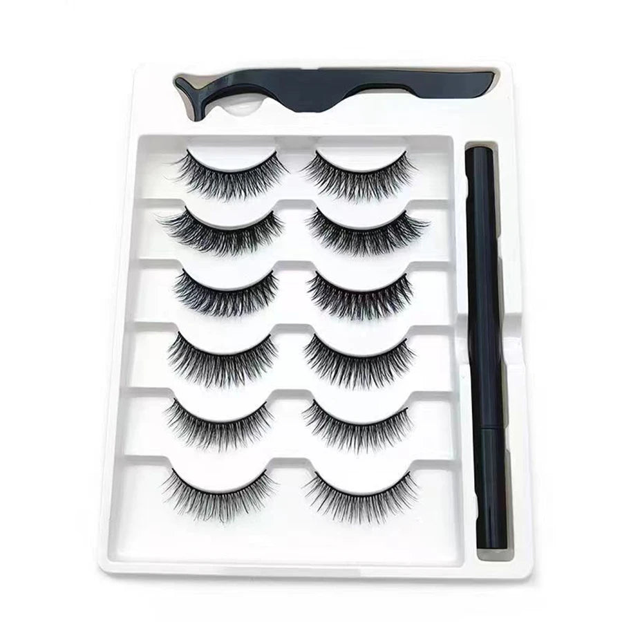 6-Pair Magnetic Eyelash & Eyeliner Set