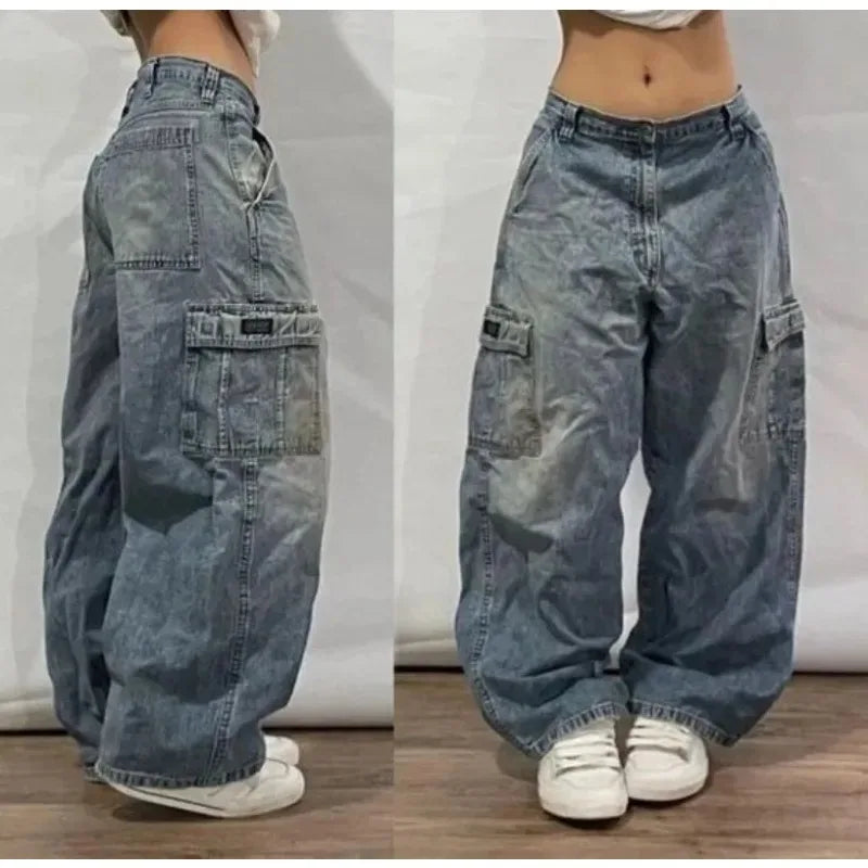 Streetwear Oversized print baggy jeans