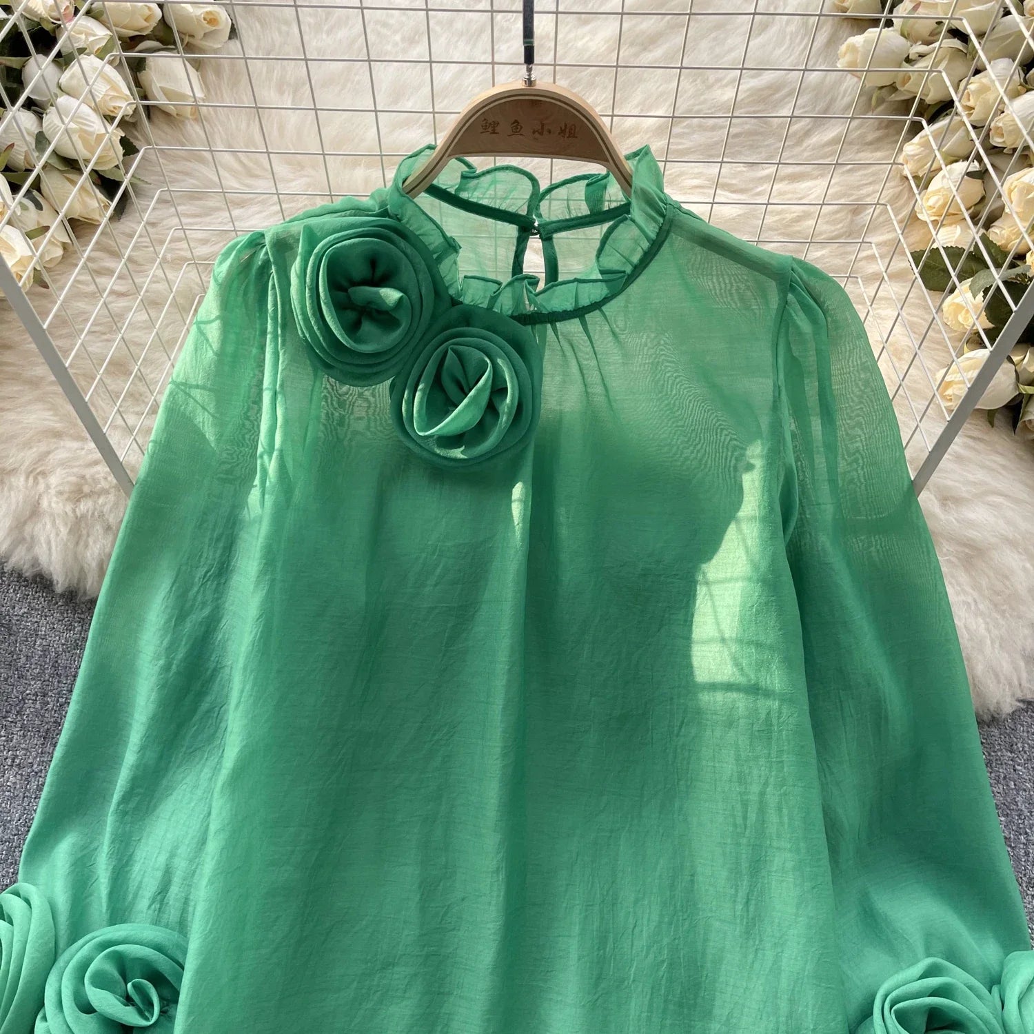 **Chic Ruffle Chiffon Blouse**