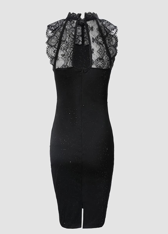 Neck Sleeveless Skinny Mini Party Dress
