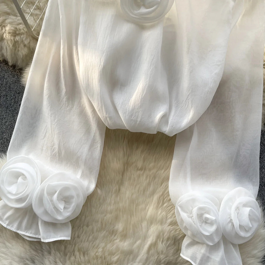 **Chic Ruffle Chiffon Blouse**
