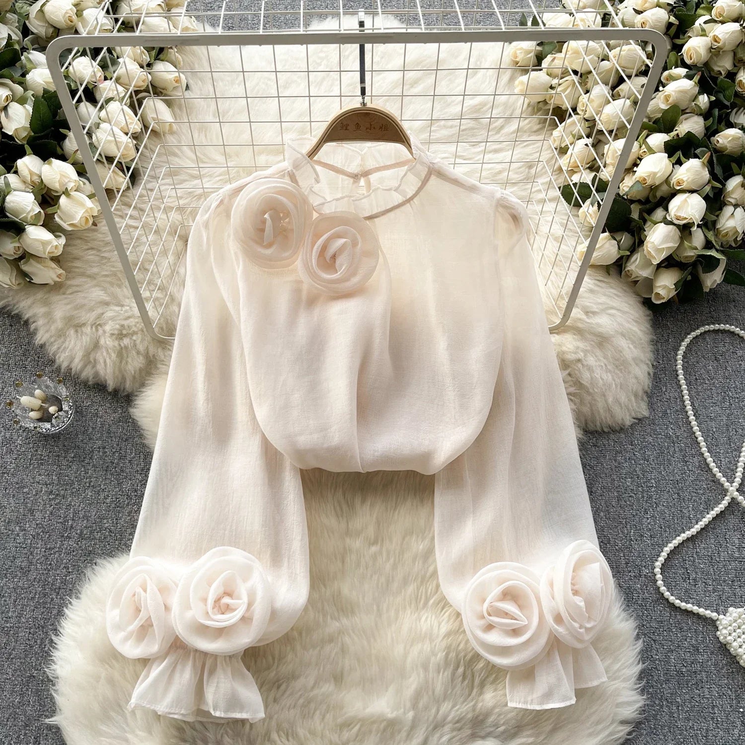 **Chic Ruffle Chiffon Blouse**