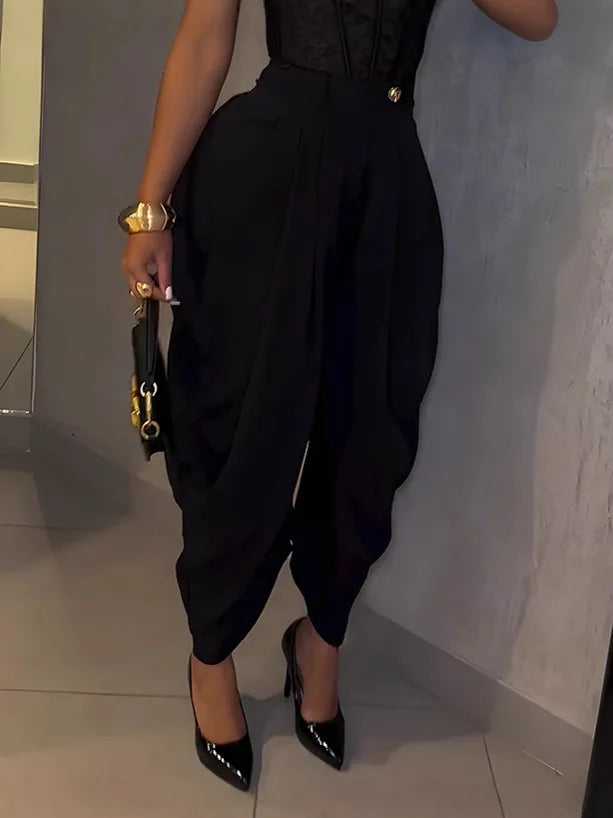 Women High Waist Jogger Loose Long Harlen Pants 2025 Fall Autumn OL Work Fashion Active Casual Street Trousers