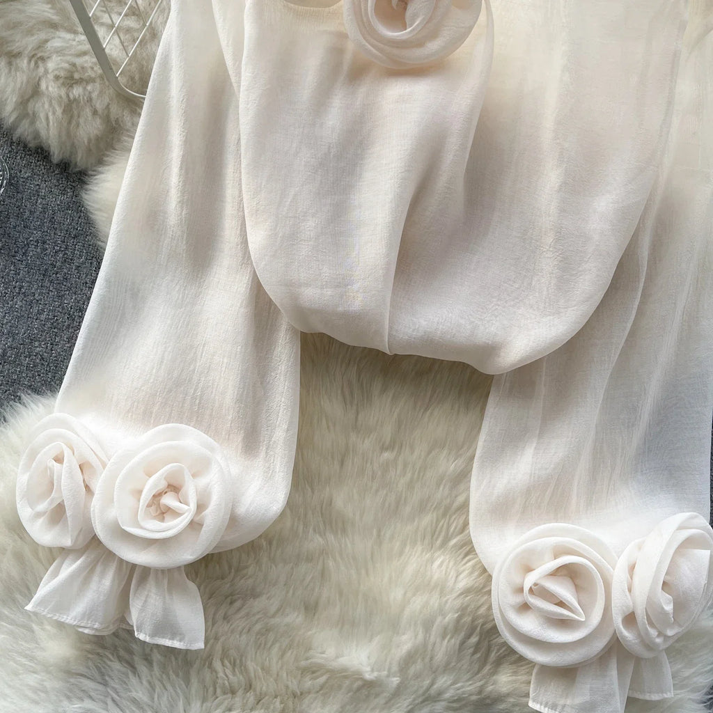 **Chic Ruffle Chiffon Blouse**