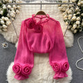 **Chic Ruffle Chiffon Blouse**