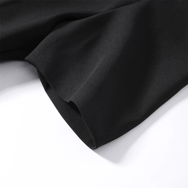 2026 Spring Chic Women Peplum Blazer Elegant High Neck Cutout Puff Sleeves Asymmetric Ruffled Hem Coat Lady Fashion Streetwear