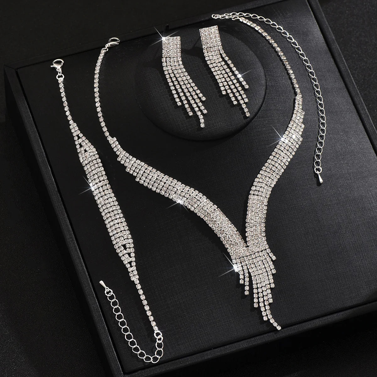 Luxury Crystal Teardrop Jewelry Set