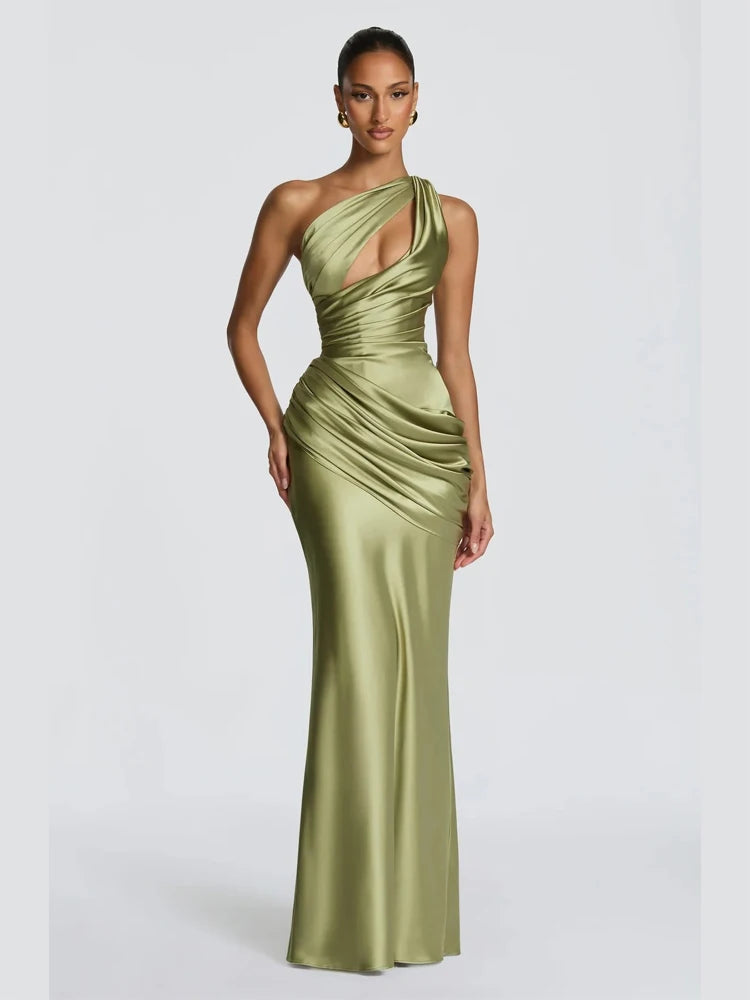 Elegant cinching Split Maxi Dresses Summer Party Gowns 2026