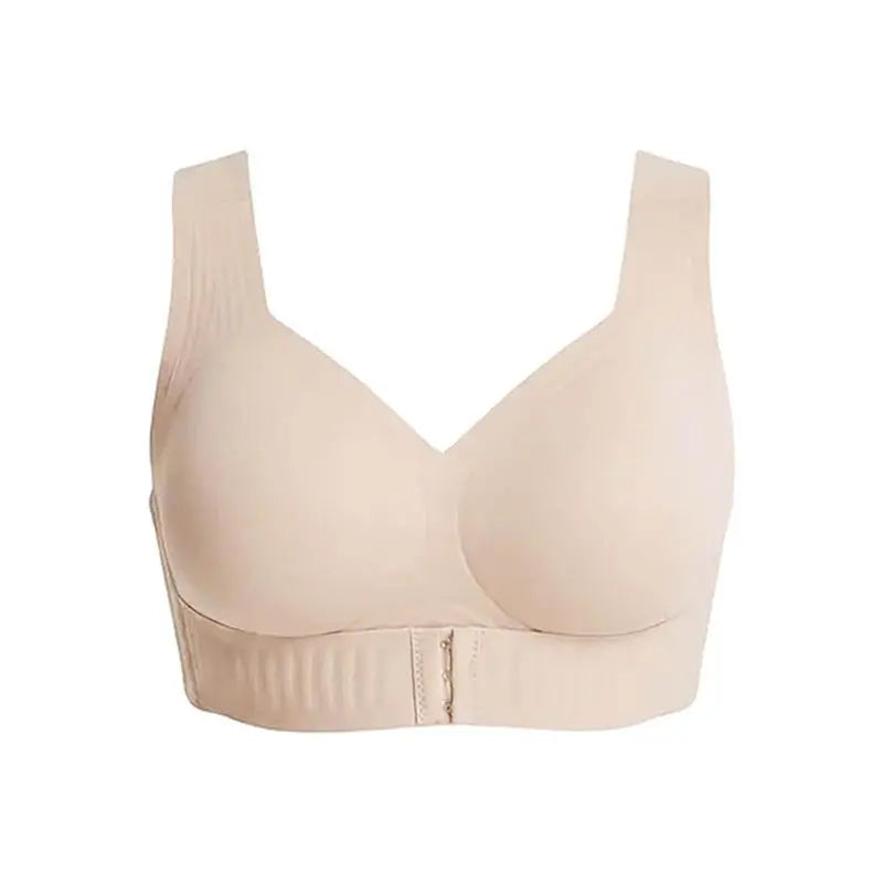 Wireless Cross-Back Support Bra – Front Closure