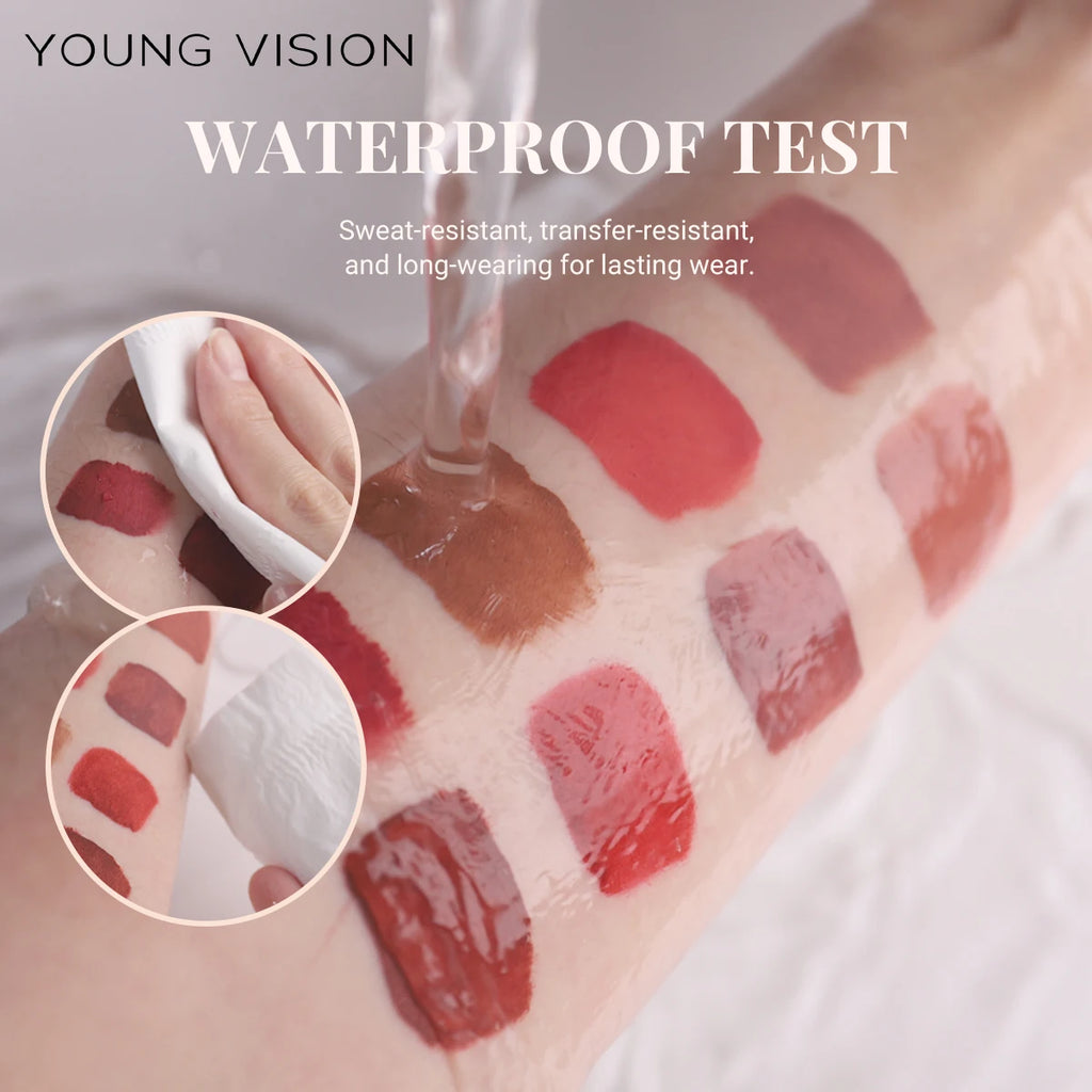 DUNUF Matte Velvet Lip Gloss – Waterproof Plumping Lipstick, 8 Shades