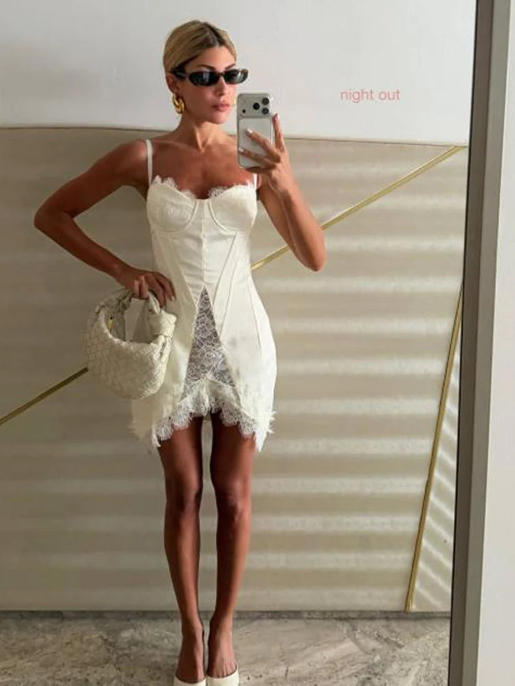 Sweetheart Lace Corset Mini Dress!