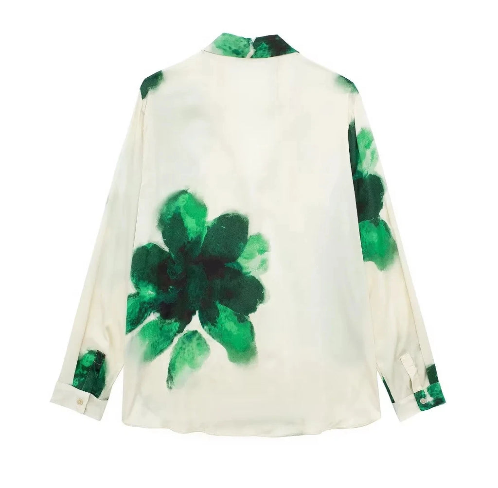 Chic Floral Blouse & Wide-Leg Pants Set
