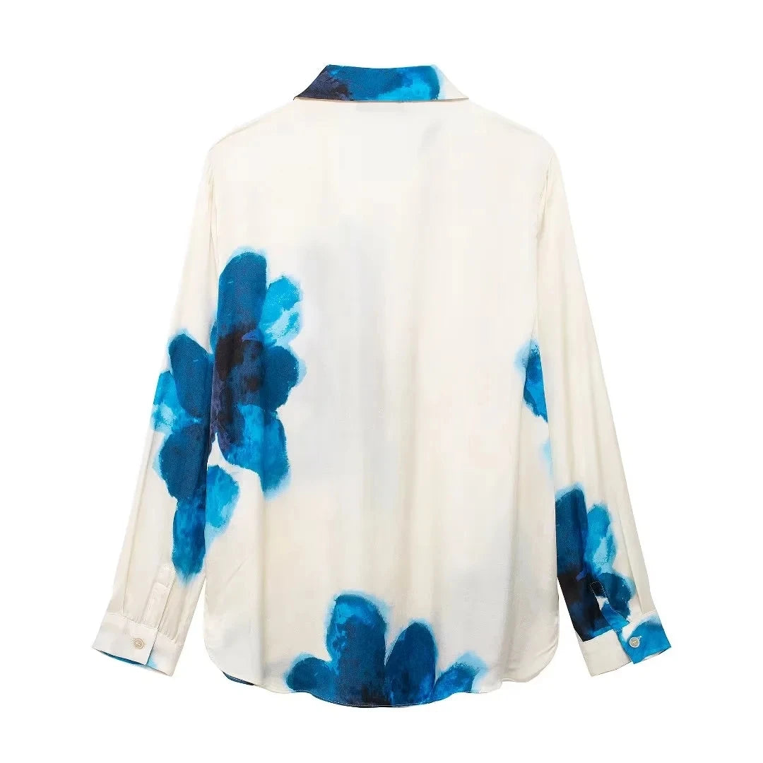 Chic Floral Blouse & Wide-Leg Pants Set