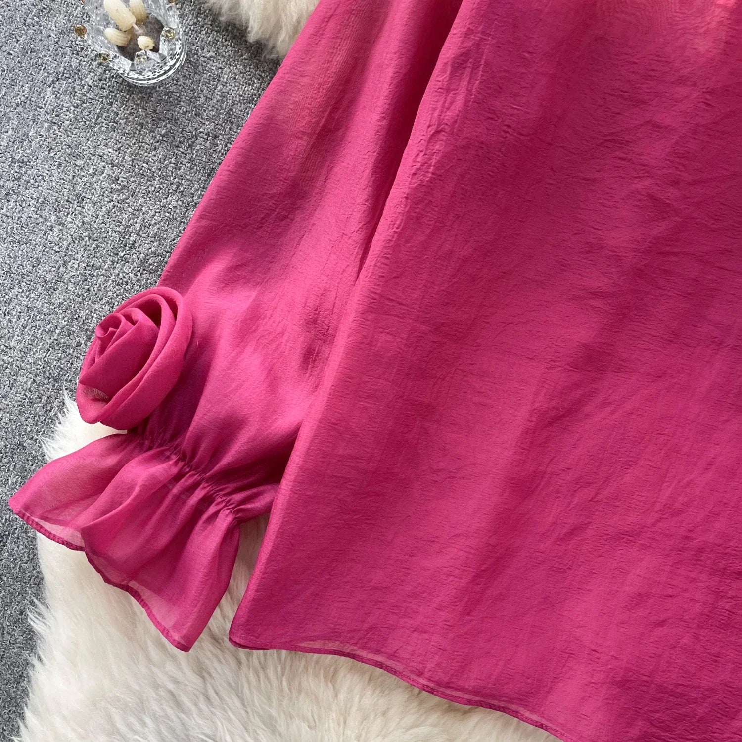 **Chic Ruffle Chiffon Blouse**