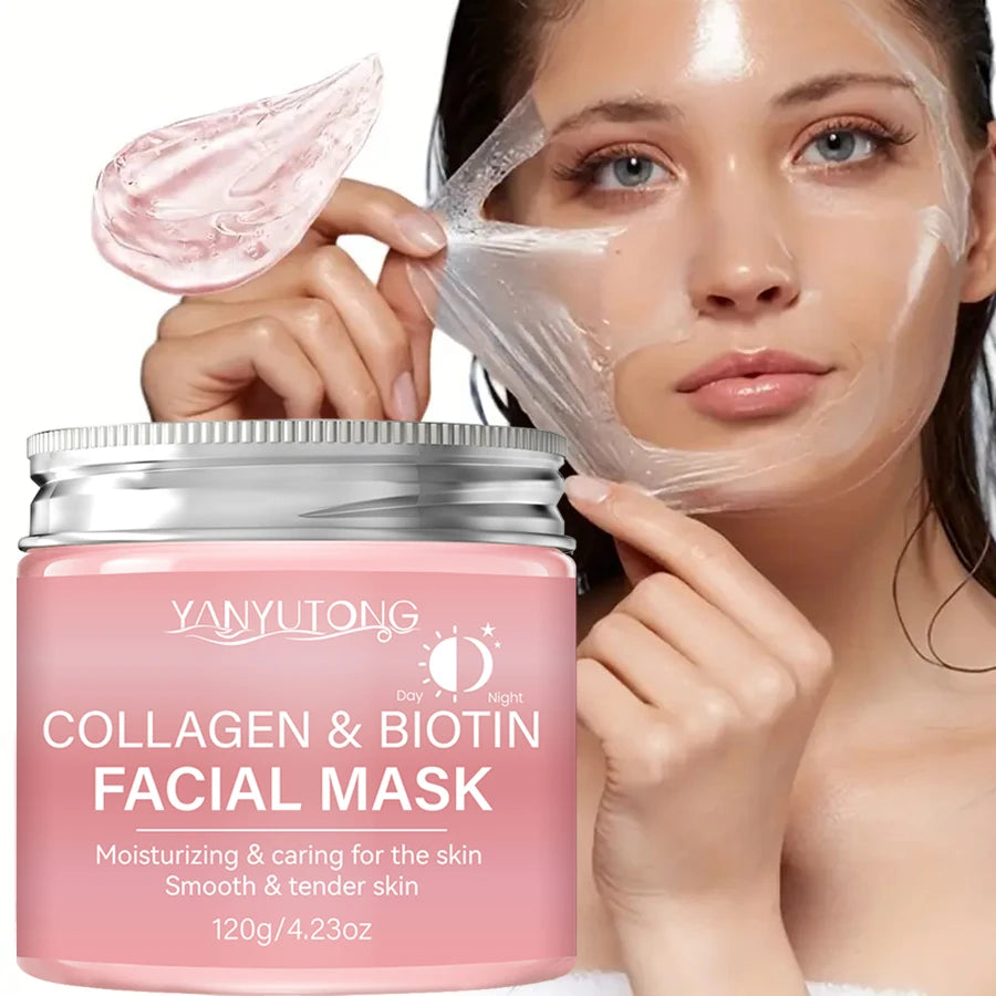 Biotin Collagen Peel-Off Face Mask – Deep Hydration Day & Night Care