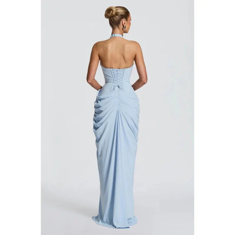 Elegant cinching Split Maxi Dresses Summer Party Gowns 2026