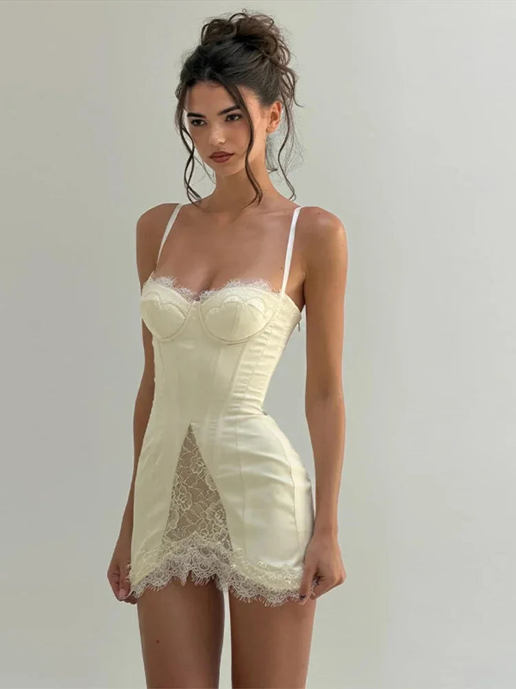 Sweetheart Lace Corset Mini Dress!