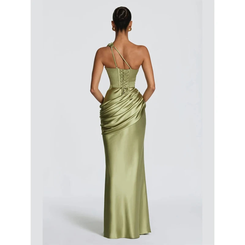 Elegant cinching Split Maxi Dresses Summer Party Gowns 2026
