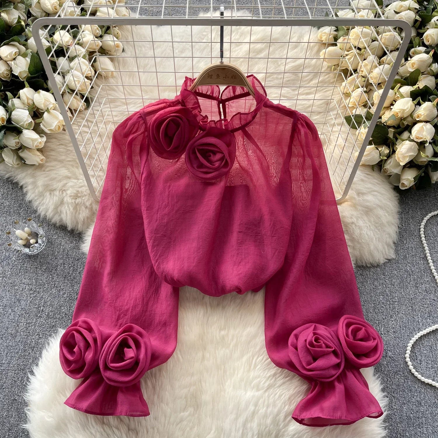 **Chic Ruffle Chiffon Blouse**