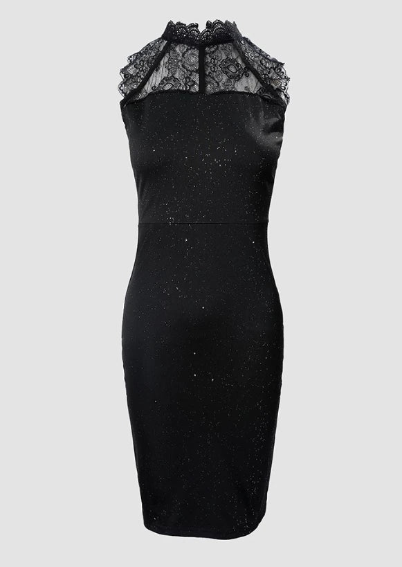 Neck Sleeveless Skinny Mini Party Dress