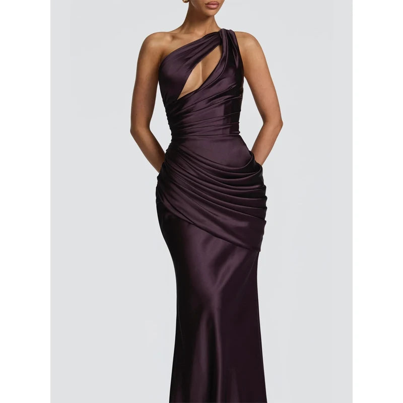 Elegant cinching Split Maxi Dresses Summer Party Gowns 2026