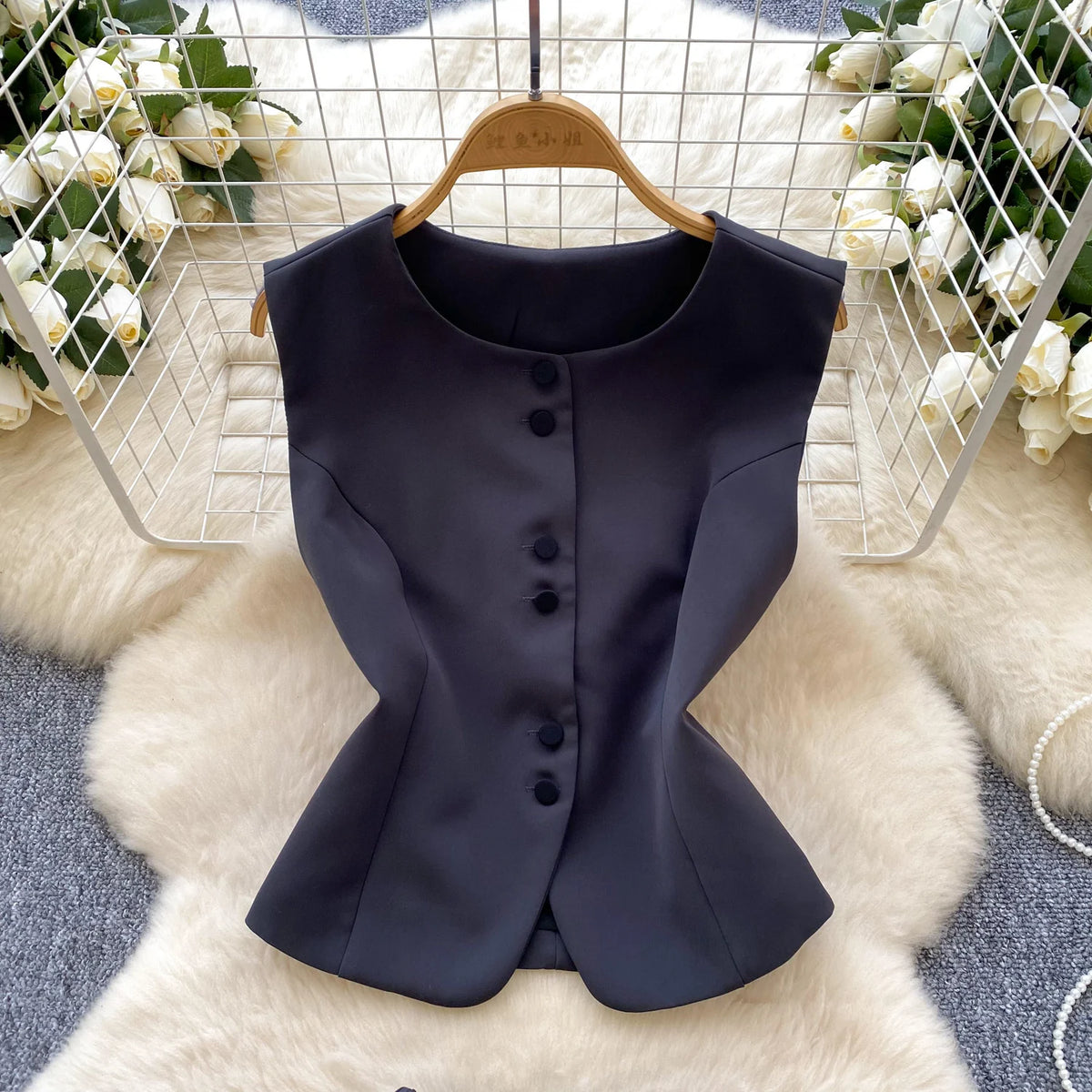 Chic Sleeveless Top & Pleated Mini Skirt Set