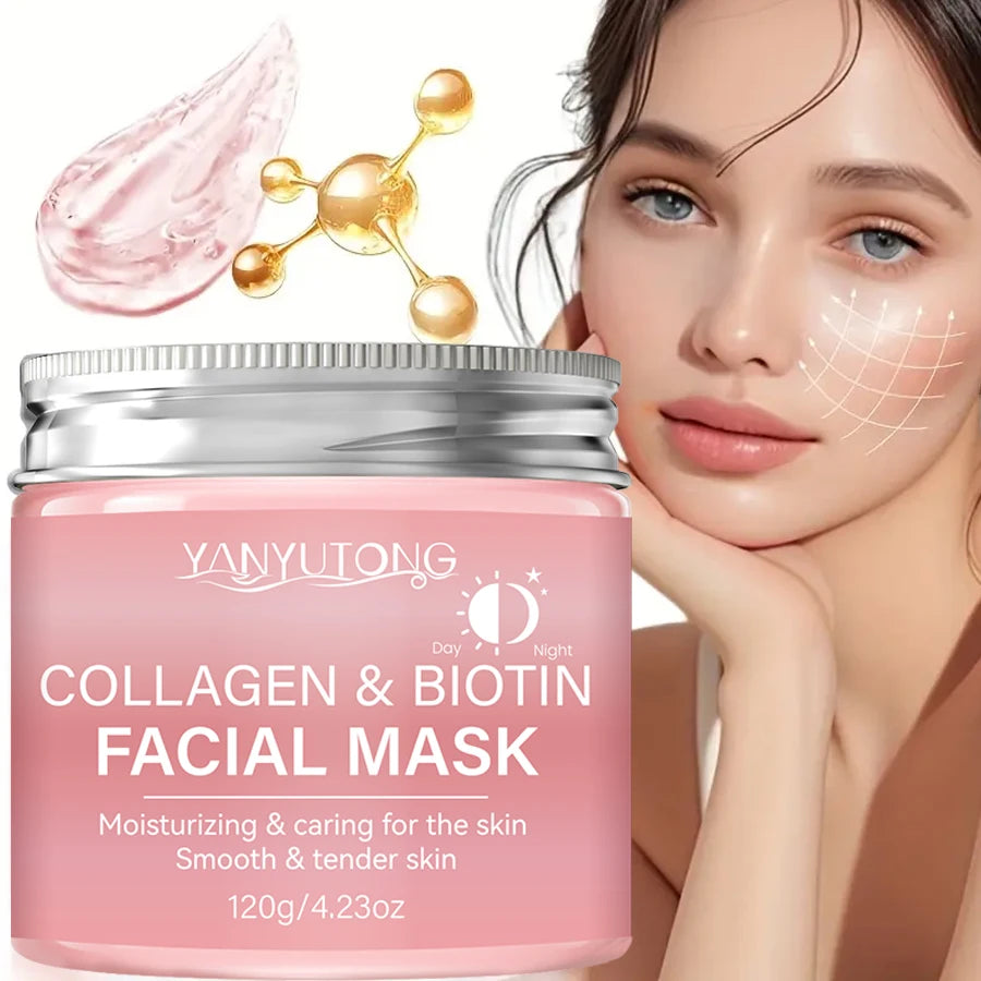 Biotin Collagen Peel-Off Face Mask – Deep Hydration Day & Night Care