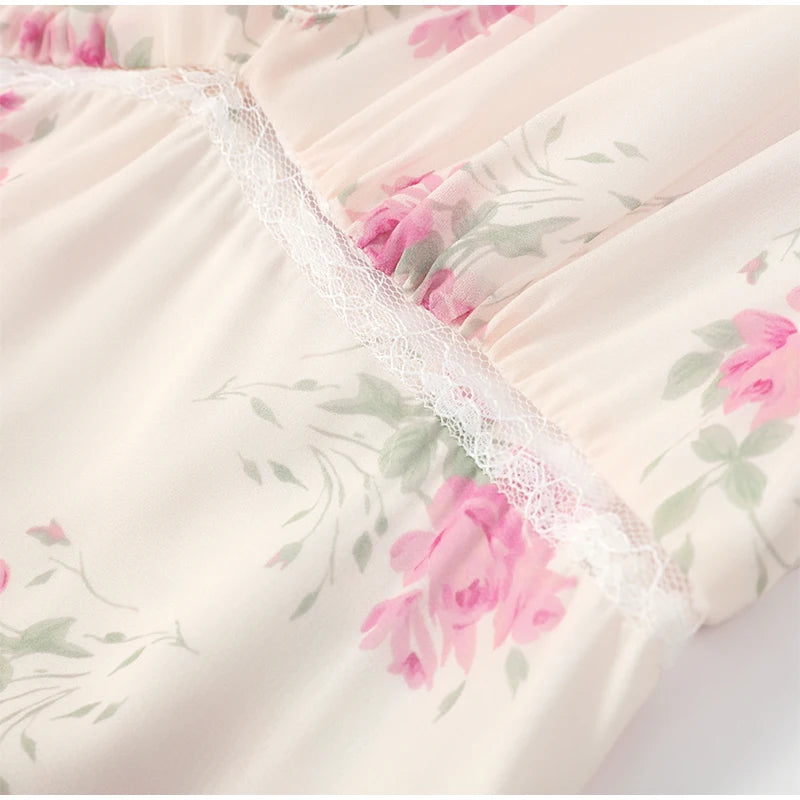 Floral V-Neck Fishtail Maxi Dress!