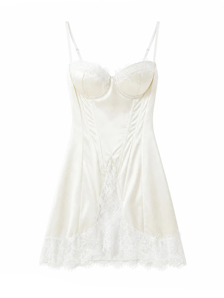 Sweetheart Lace Corset Mini Dress!