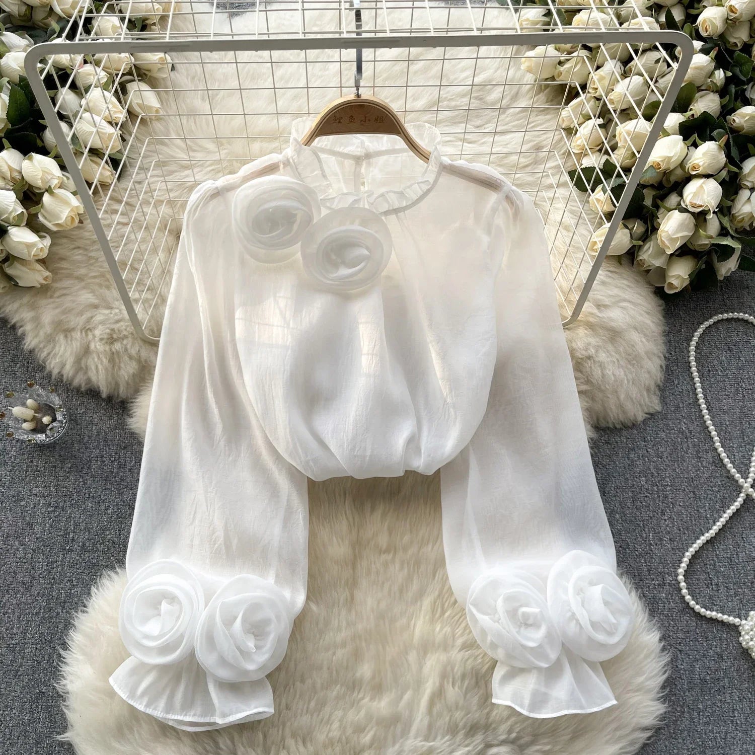 **Chic Ruffle Chiffon Blouse**