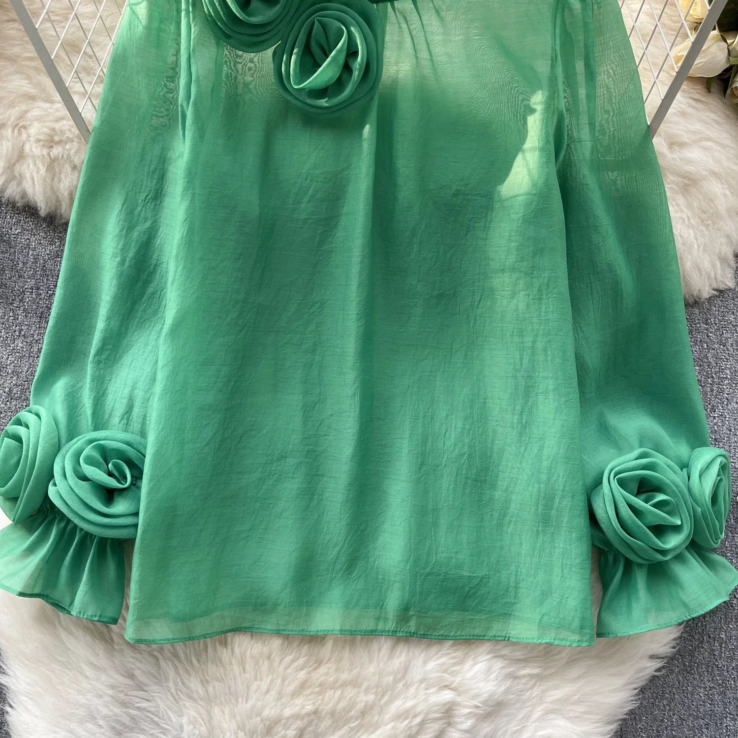 **Chic Ruffle Chiffon Blouse**