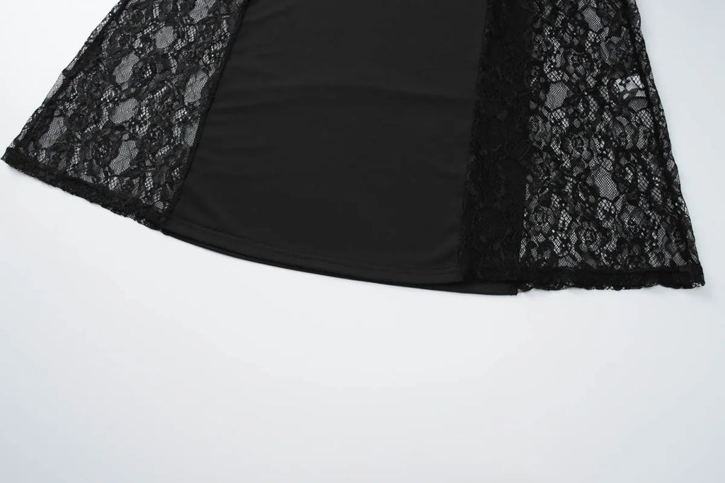 Dulzura Women's Elegant Backless Lace Maxi Dress – Sexy See-Through Summer Party, Club & Evening Gown.