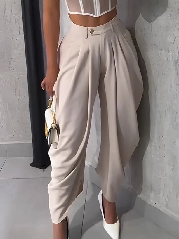Women High Waist Jogger Loose Long Harlen Pants 2025 Fall Autumn OL Work Fashion Active Casual Street Trousers