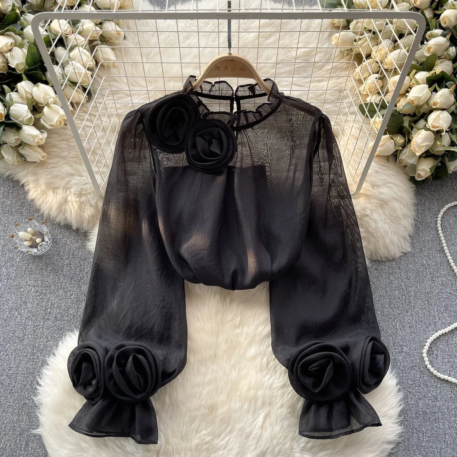 **Chic Ruffle Chiffon Blouse**
