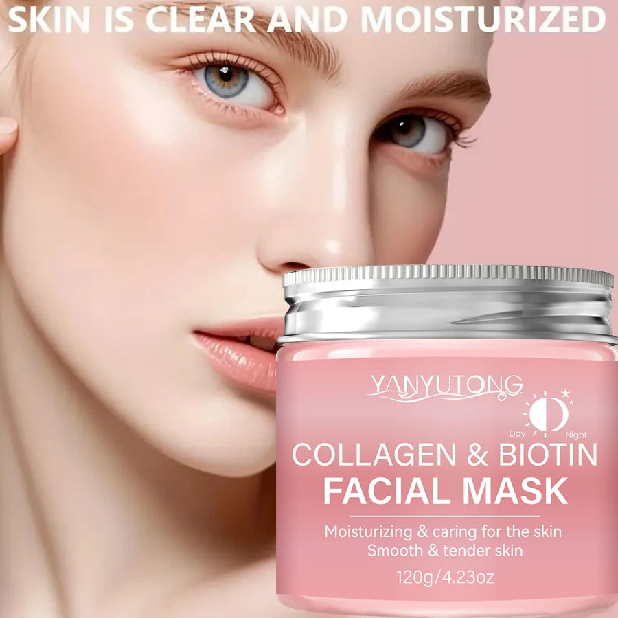 Biotin Collagen Peel-Off Face Mask – Deep Hydration Day & Night Care