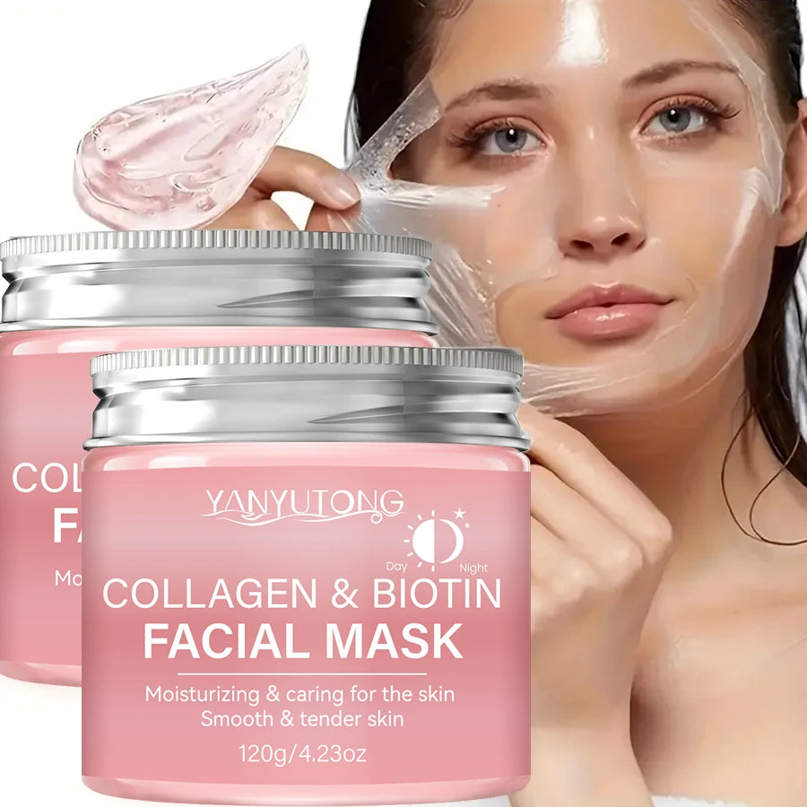Biotin Collagen Peel-Off Face Mask – Deep Hydration Day & Night Care